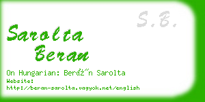 sarolta beran business card